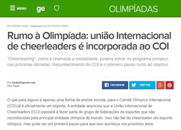 Imagem histórica do cheerleading